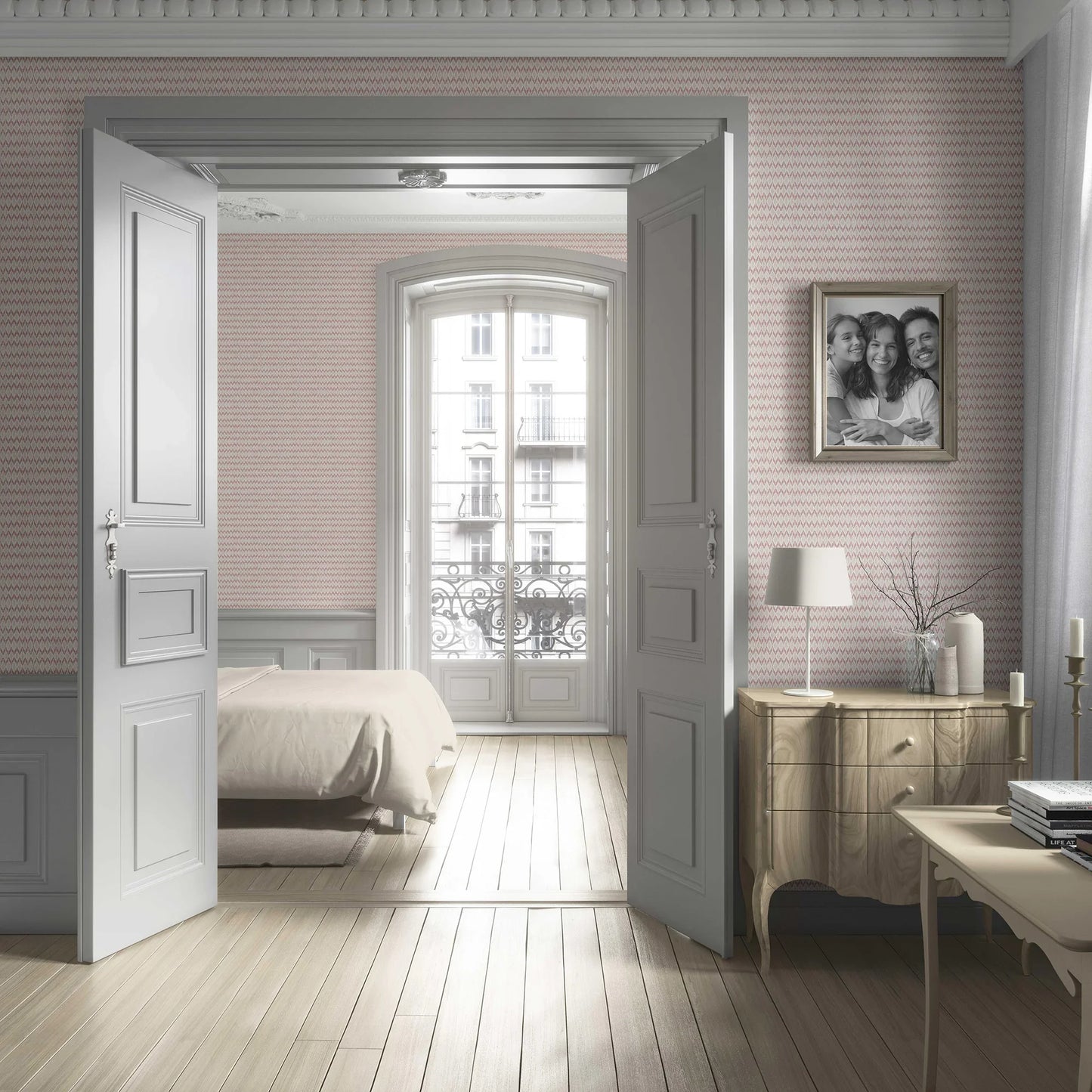 Ikat Reverie Wallpaper - Blushed Clay