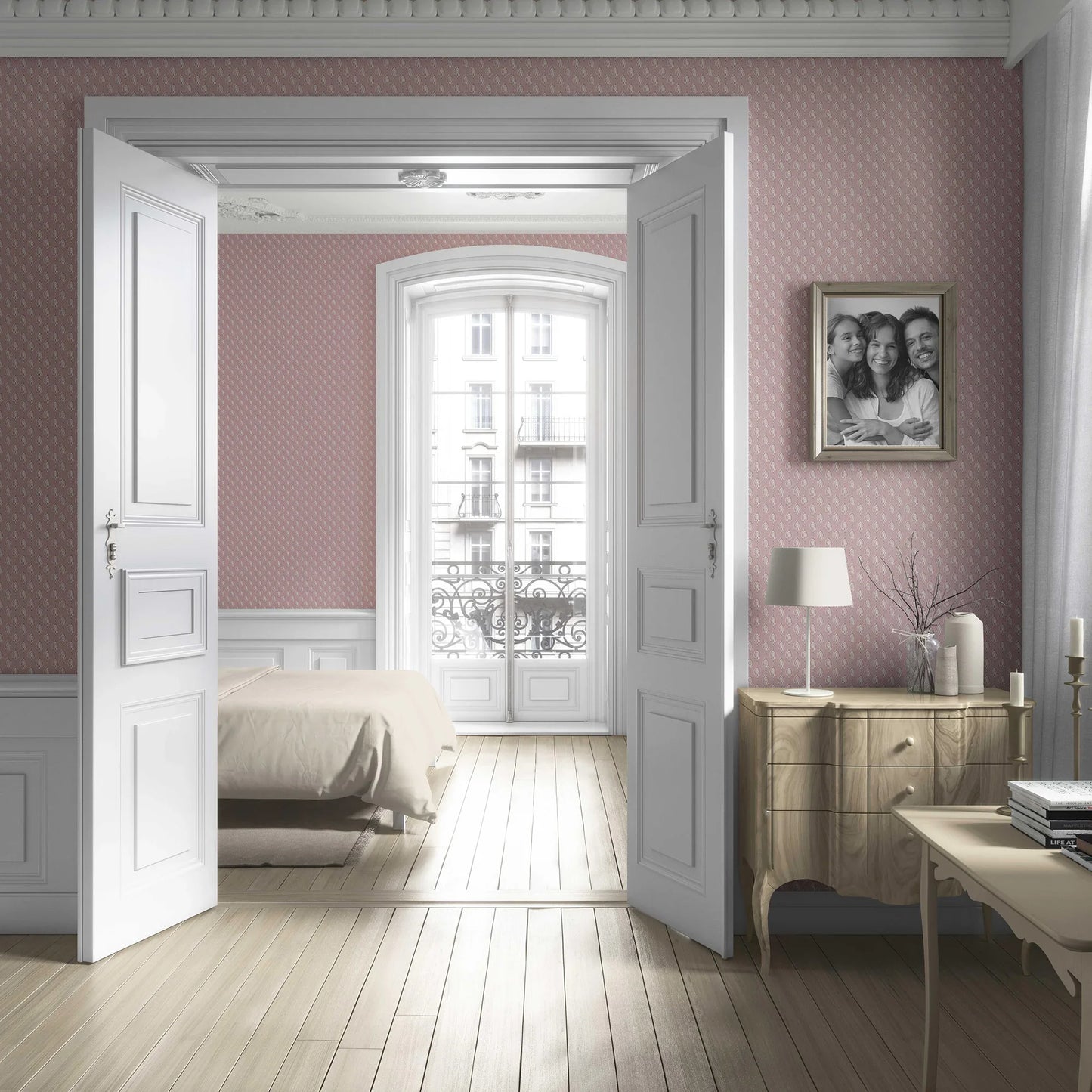 Nazaara Wallpaper - Blushwood Bloom