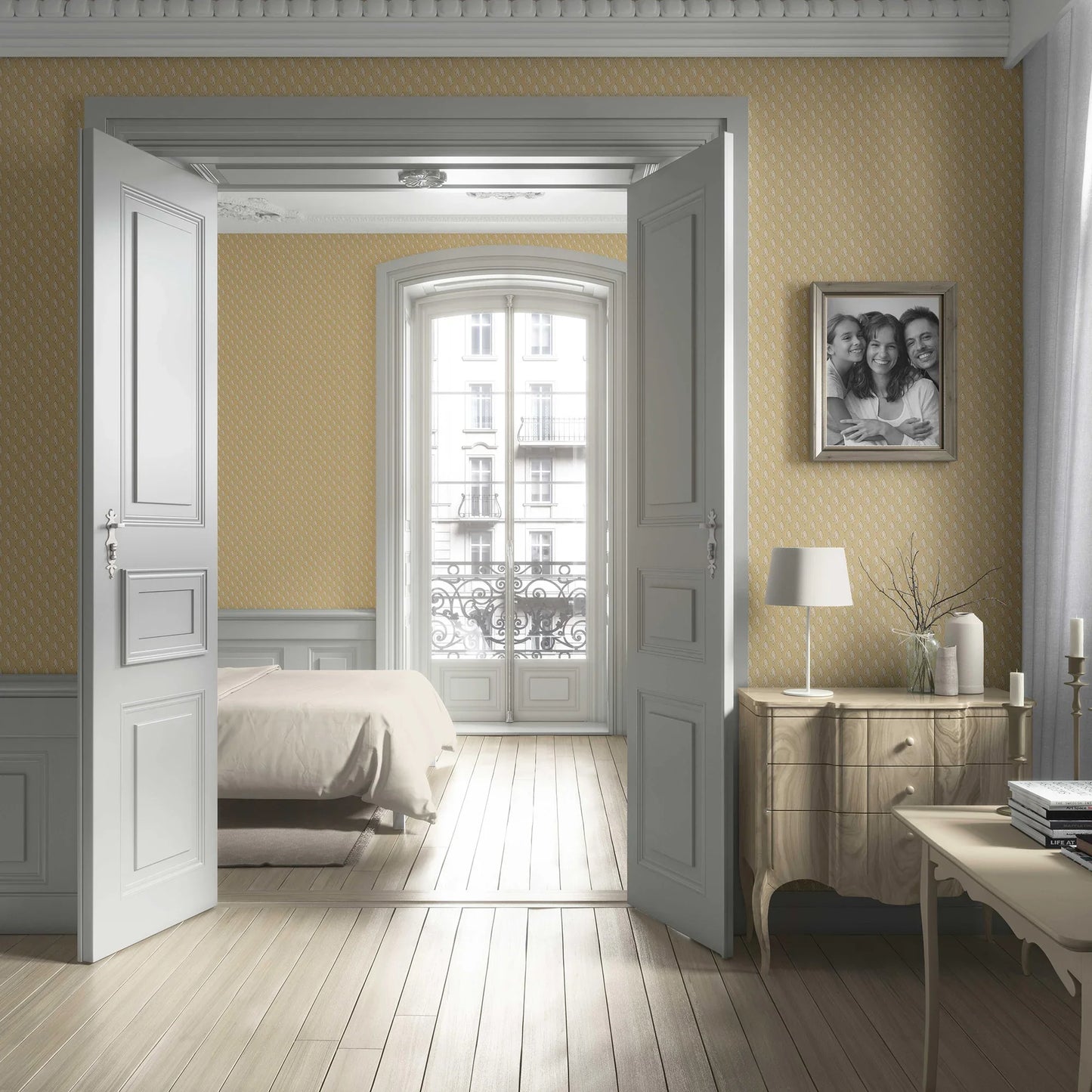 Nazaara Wallpaper - Butternut Gold