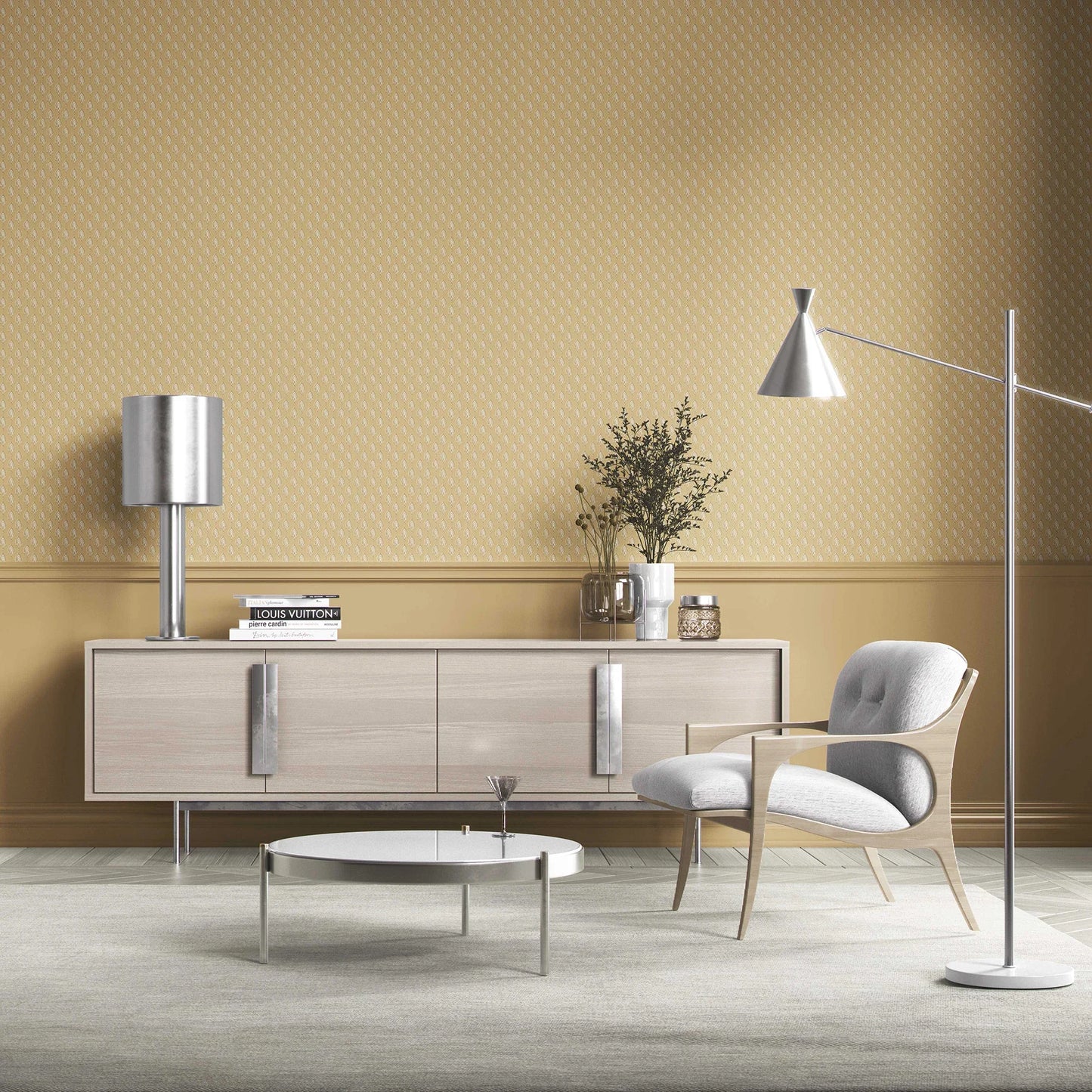 Nazaara Wallpaper - Butternut Gold