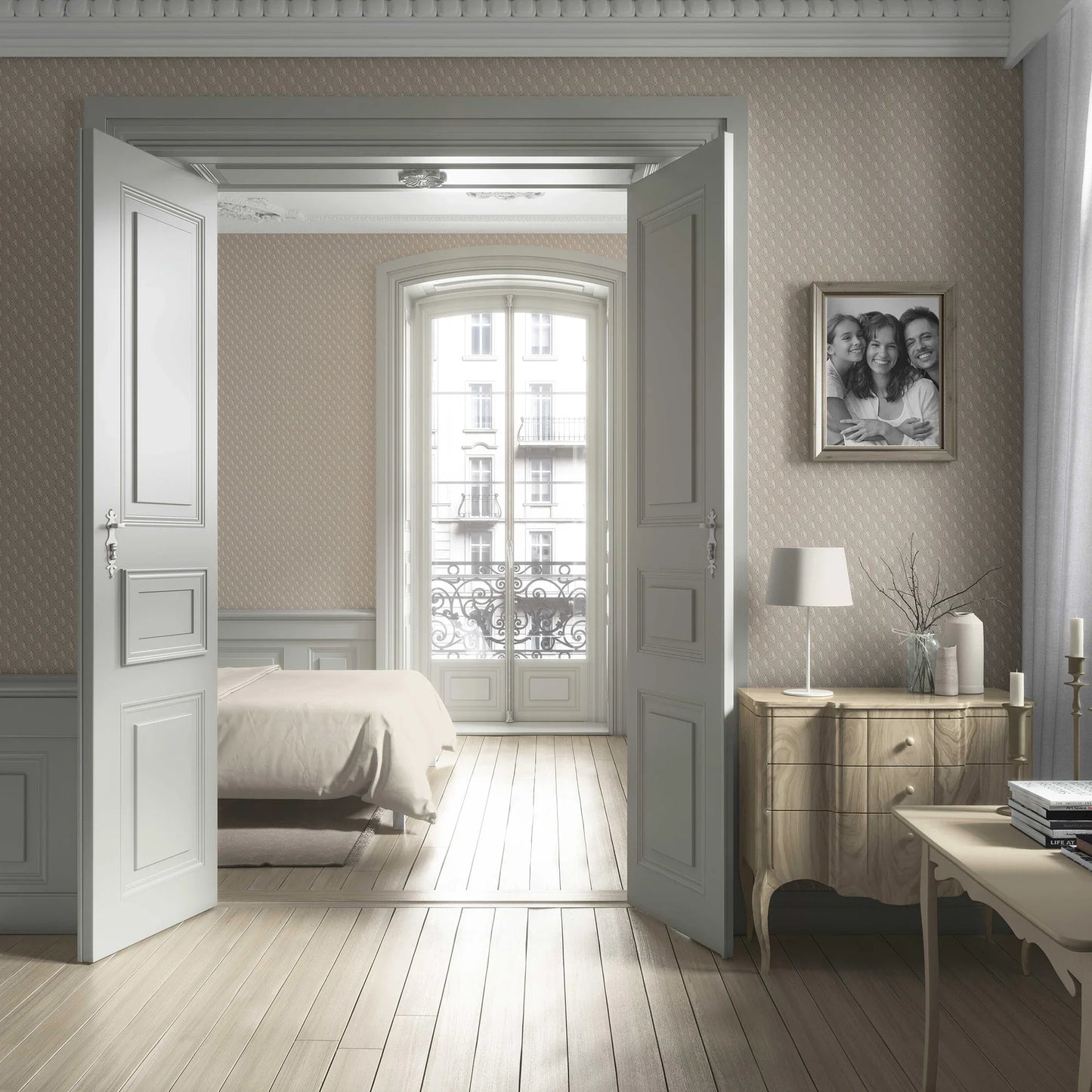 Nazaara Wallpaper - Muted Sandstone