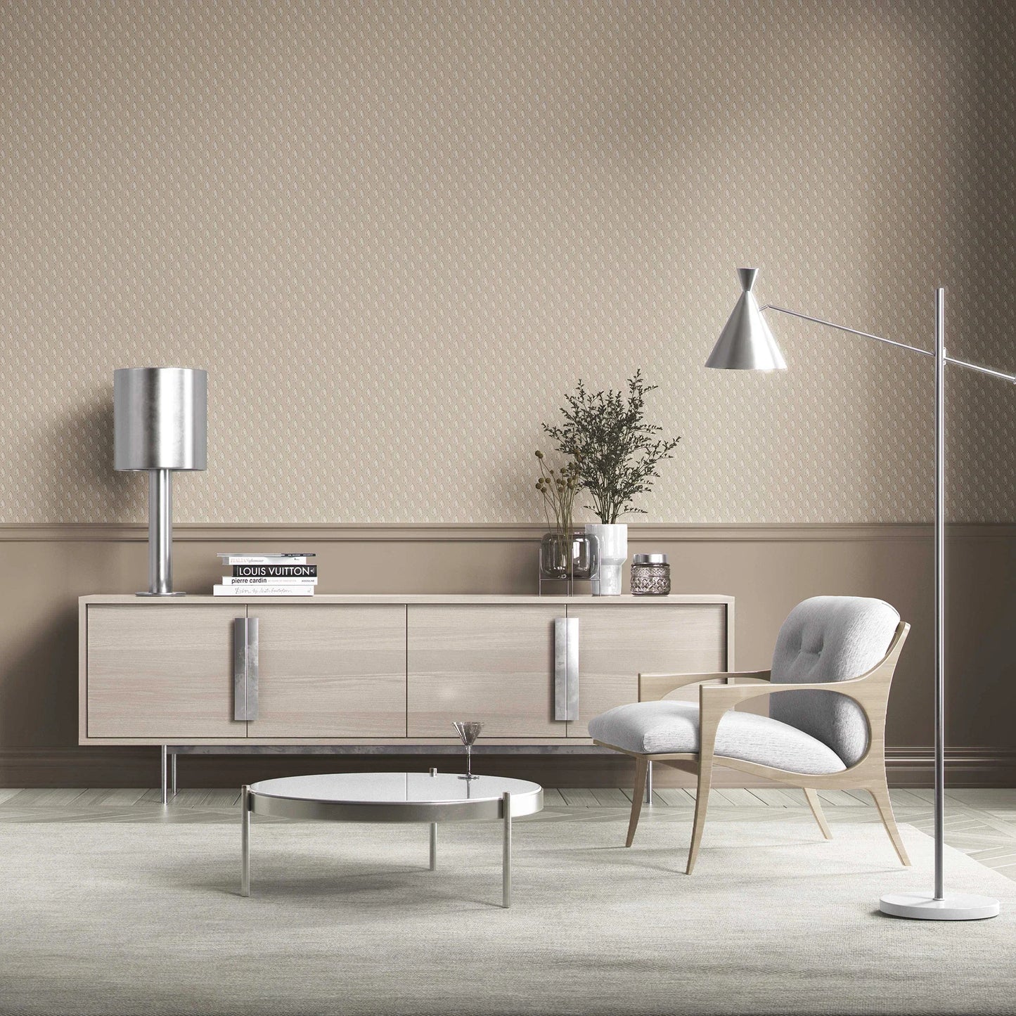 Nazaara Wallpaper - Muted Sandstone