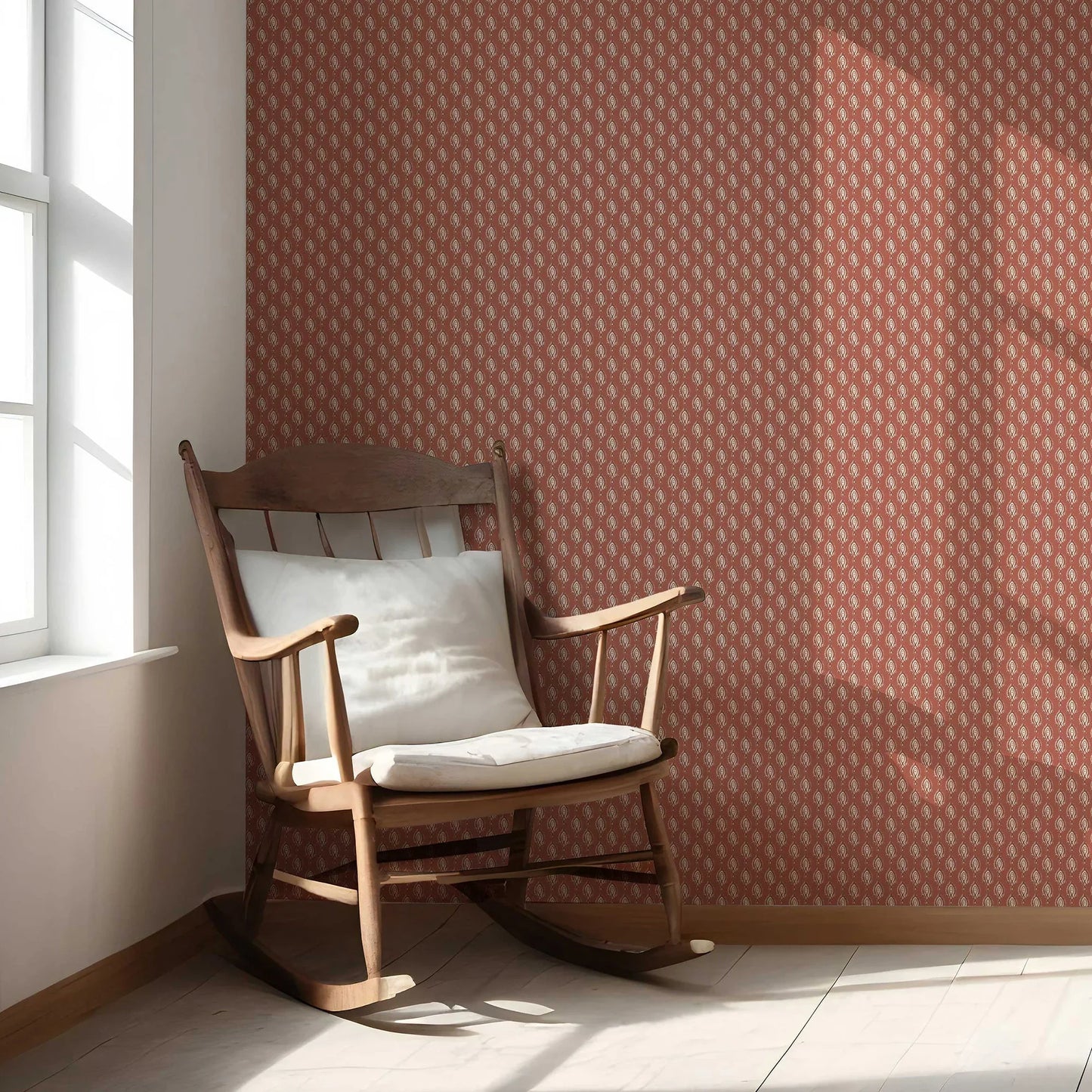 Nazaara Wallpaper - Terracotta Rust