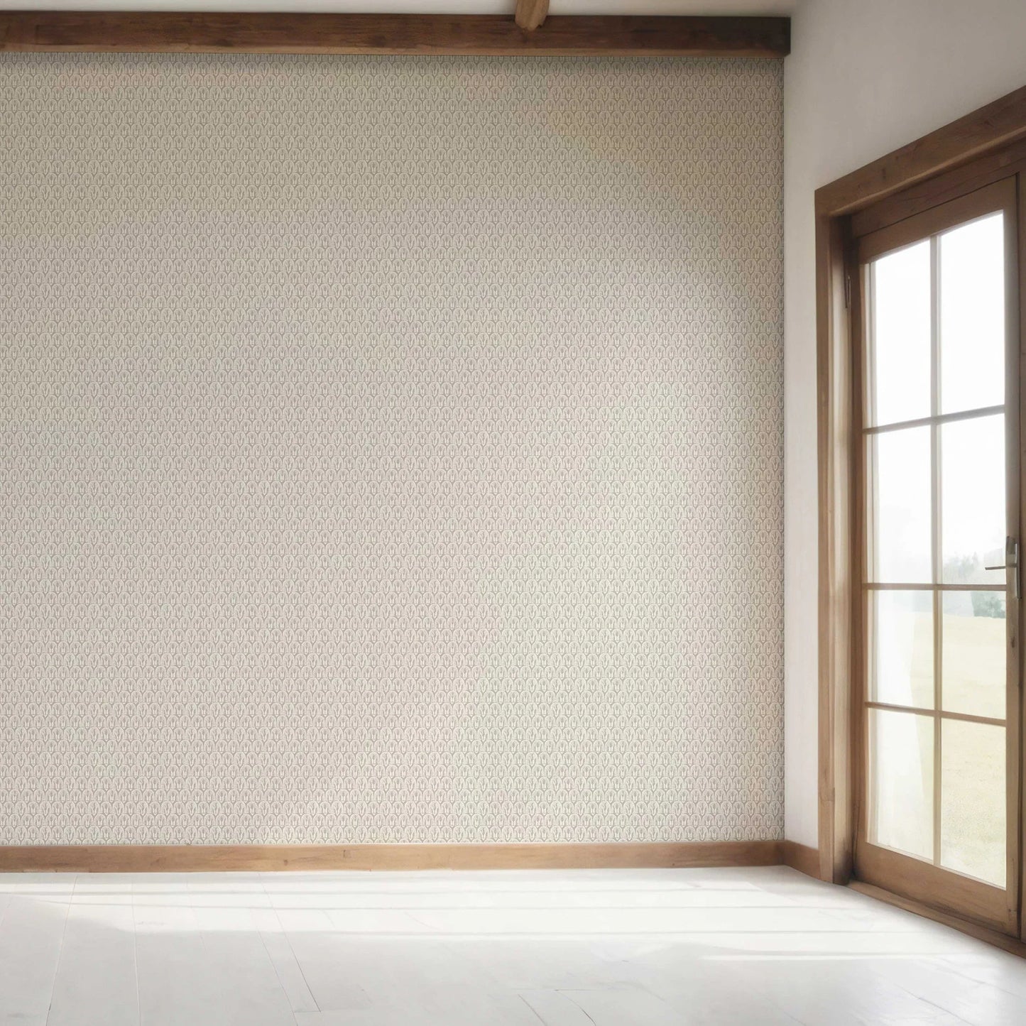 Arched Canopy Wallpaper - Misty Taupe