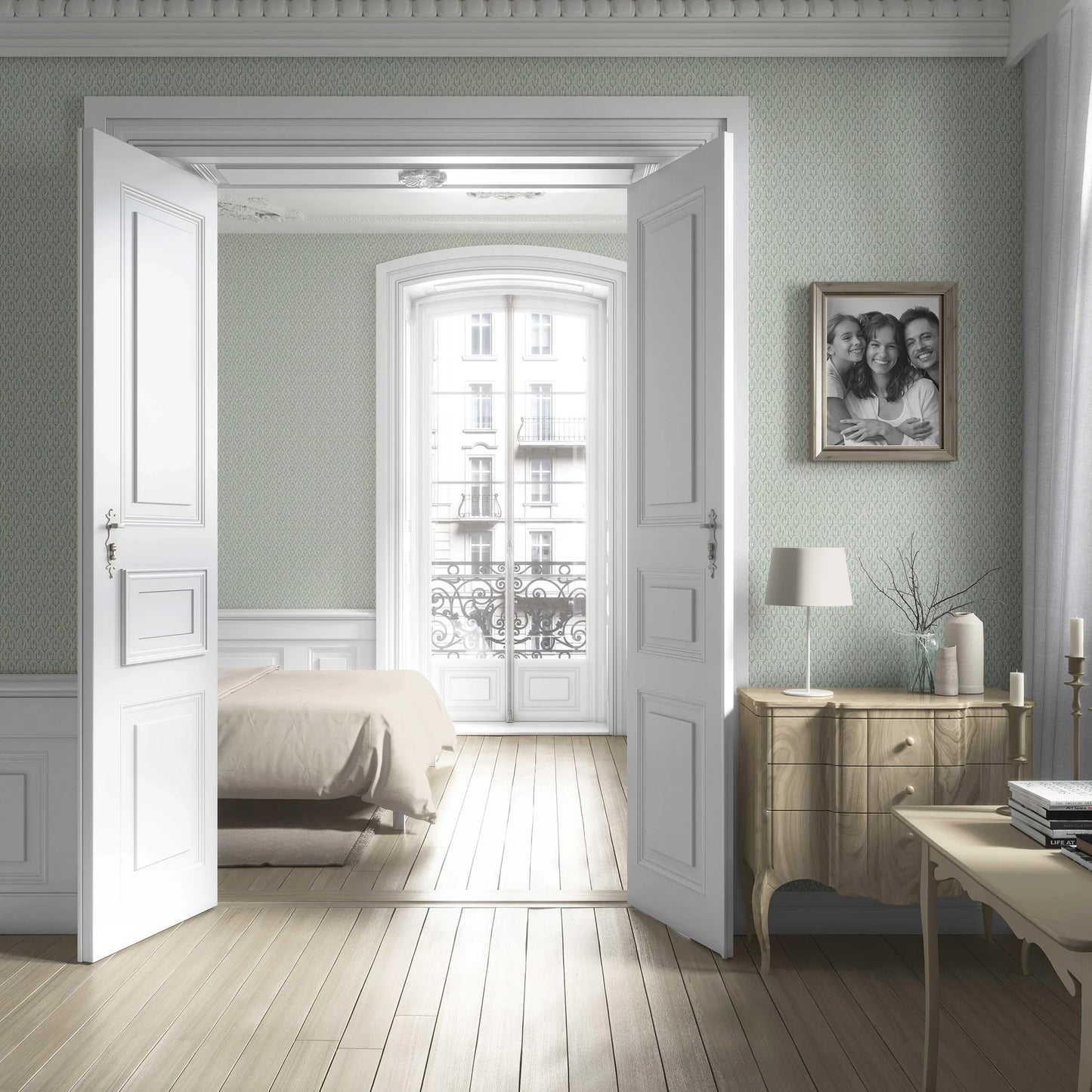 Arched Canopy Wallpaper - Minted Grove