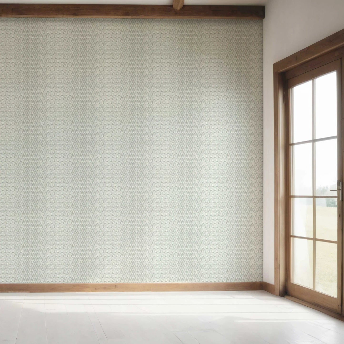 Arched Canopy Wallpaper - Misty Jade
