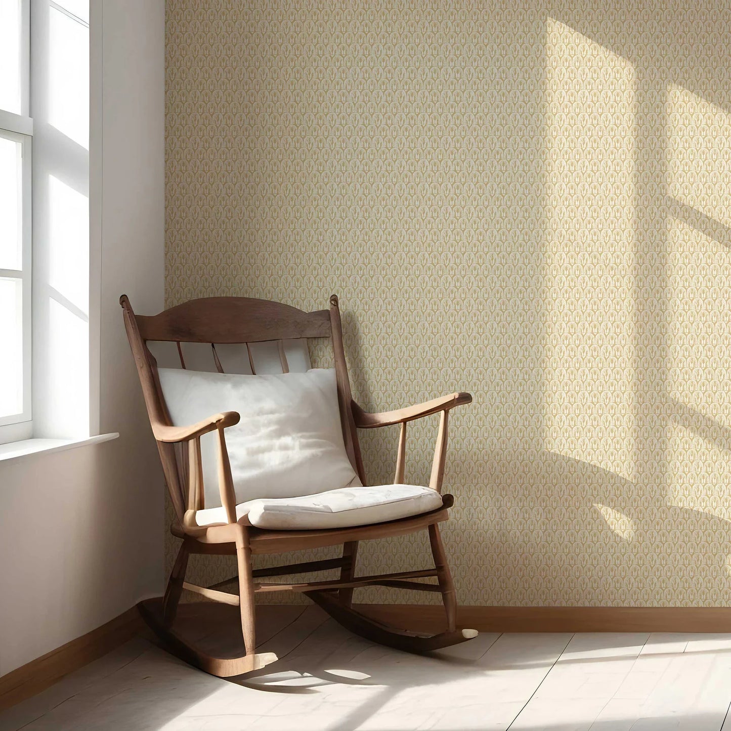 Arched Canopy Wallpaper - Golden Palm