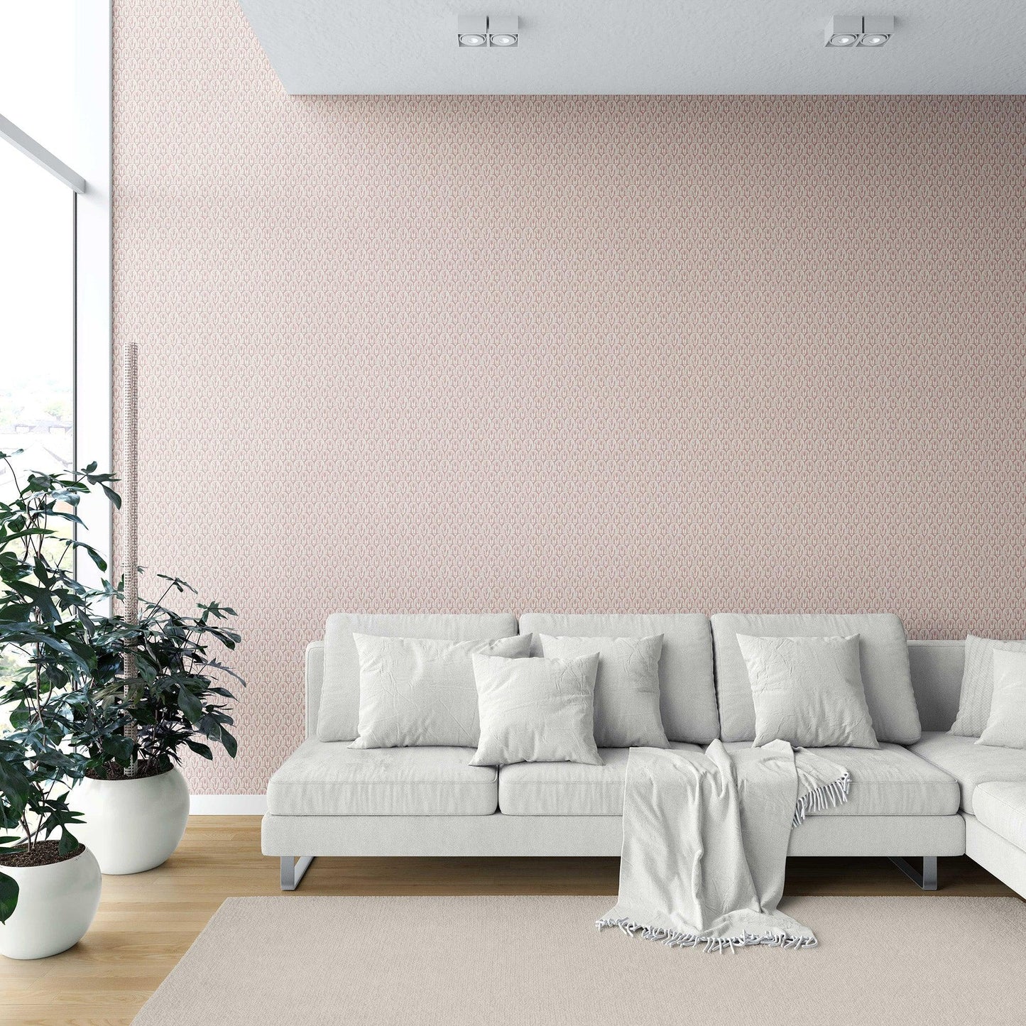 Arched Canopy Wallpaper - Rose Dusk