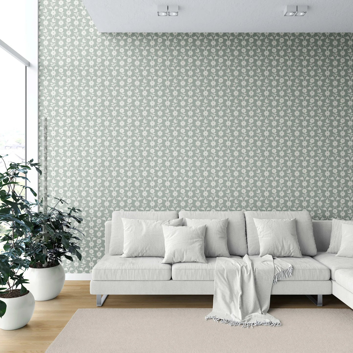 Wild Bloom Wallpaper - Willow Mist