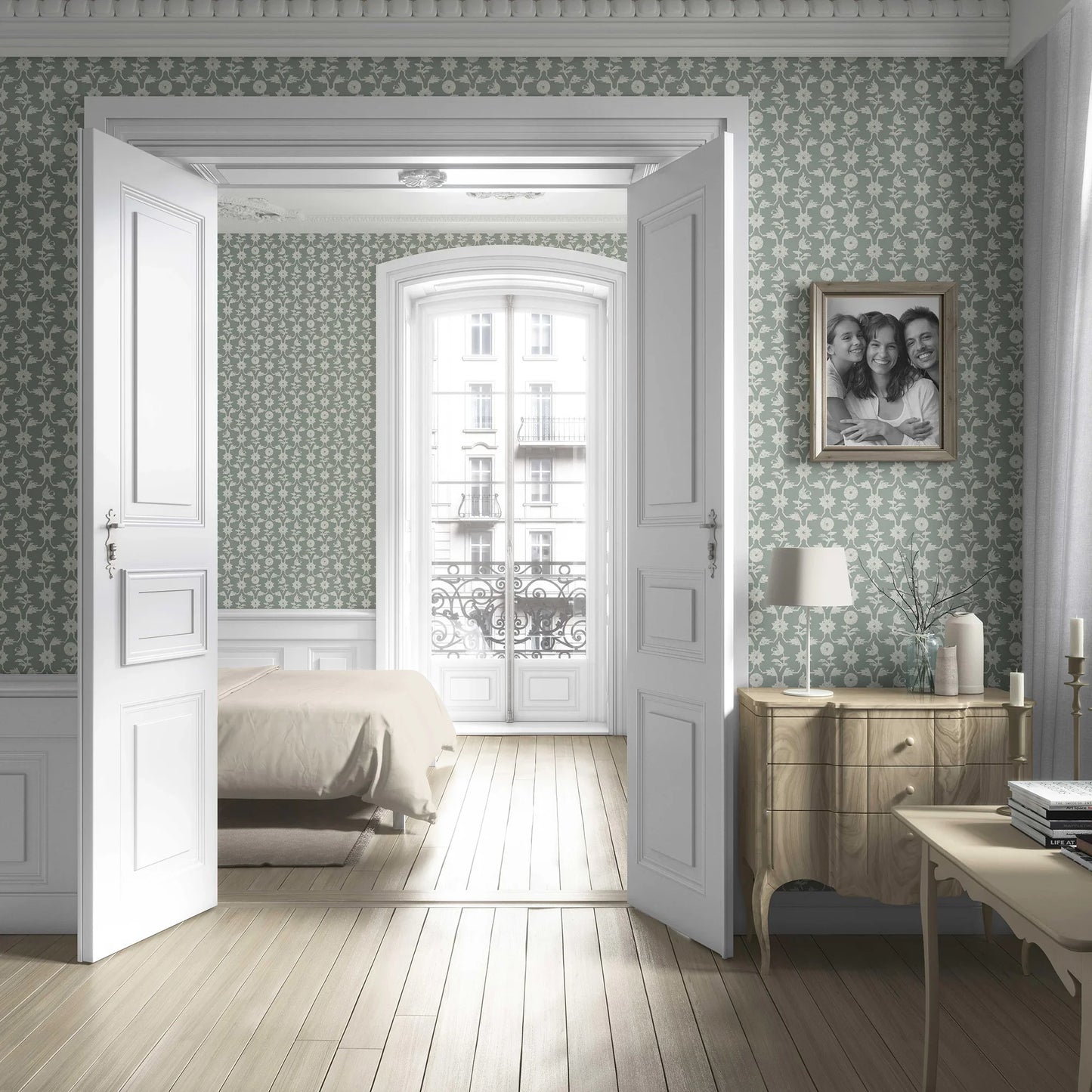 Wild Bloom Wallpaper - Willow Mist