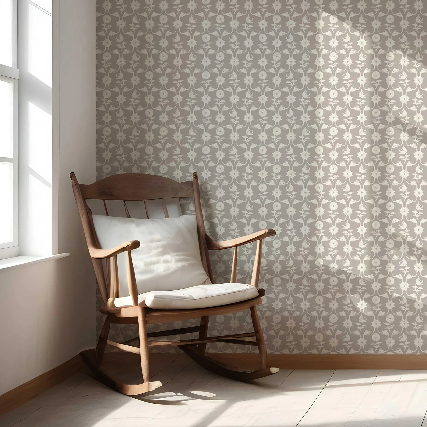 Wild Bloom Wallpaper - Smoky Taupe