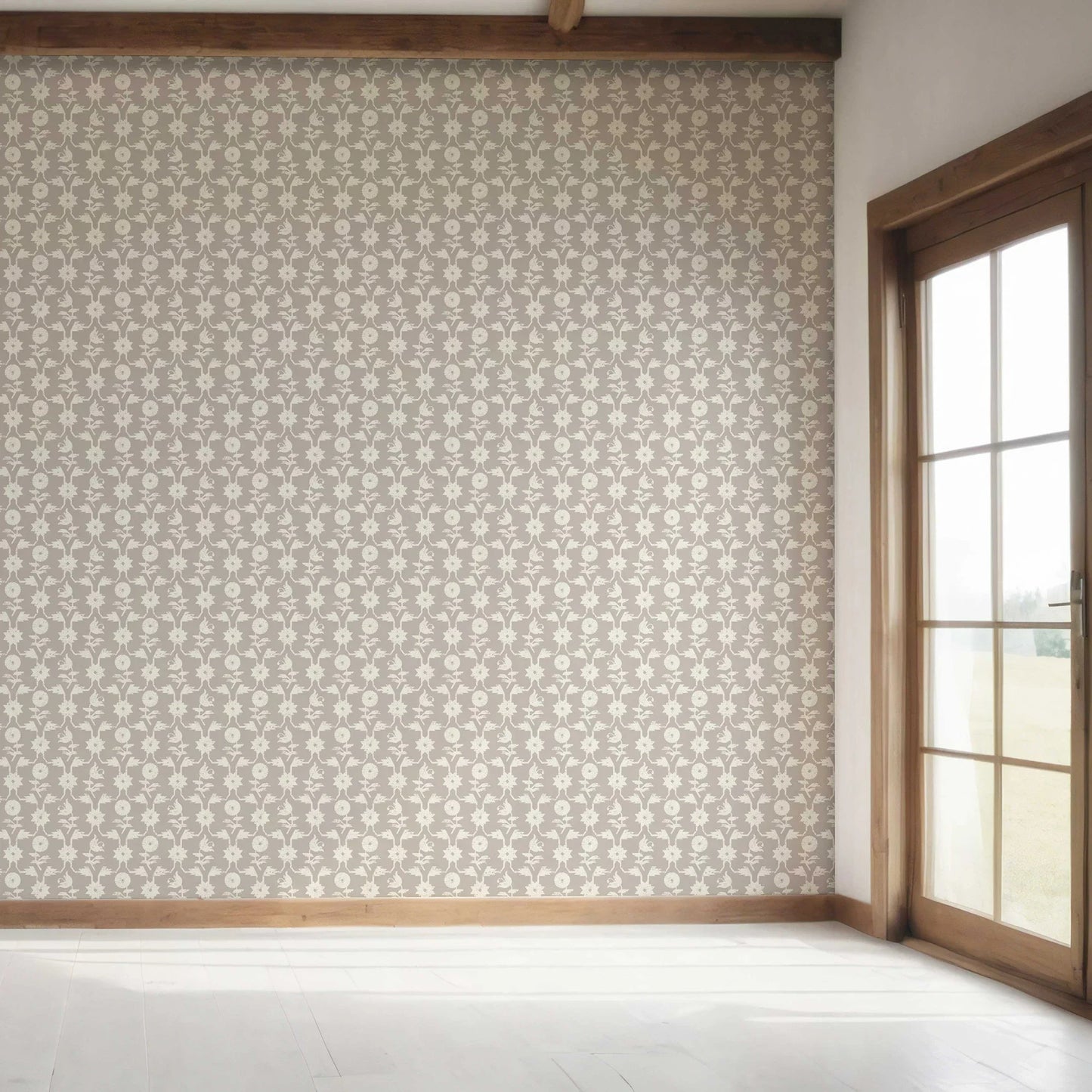 Wild Bloom Wallpaper - Smoky Taupe