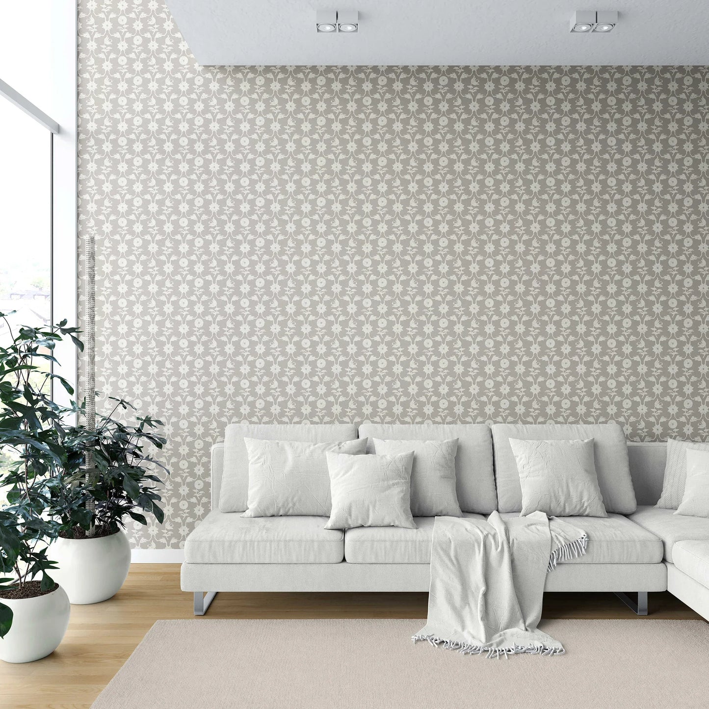 Wild Bloom Wallpaper - Smoky Taupe