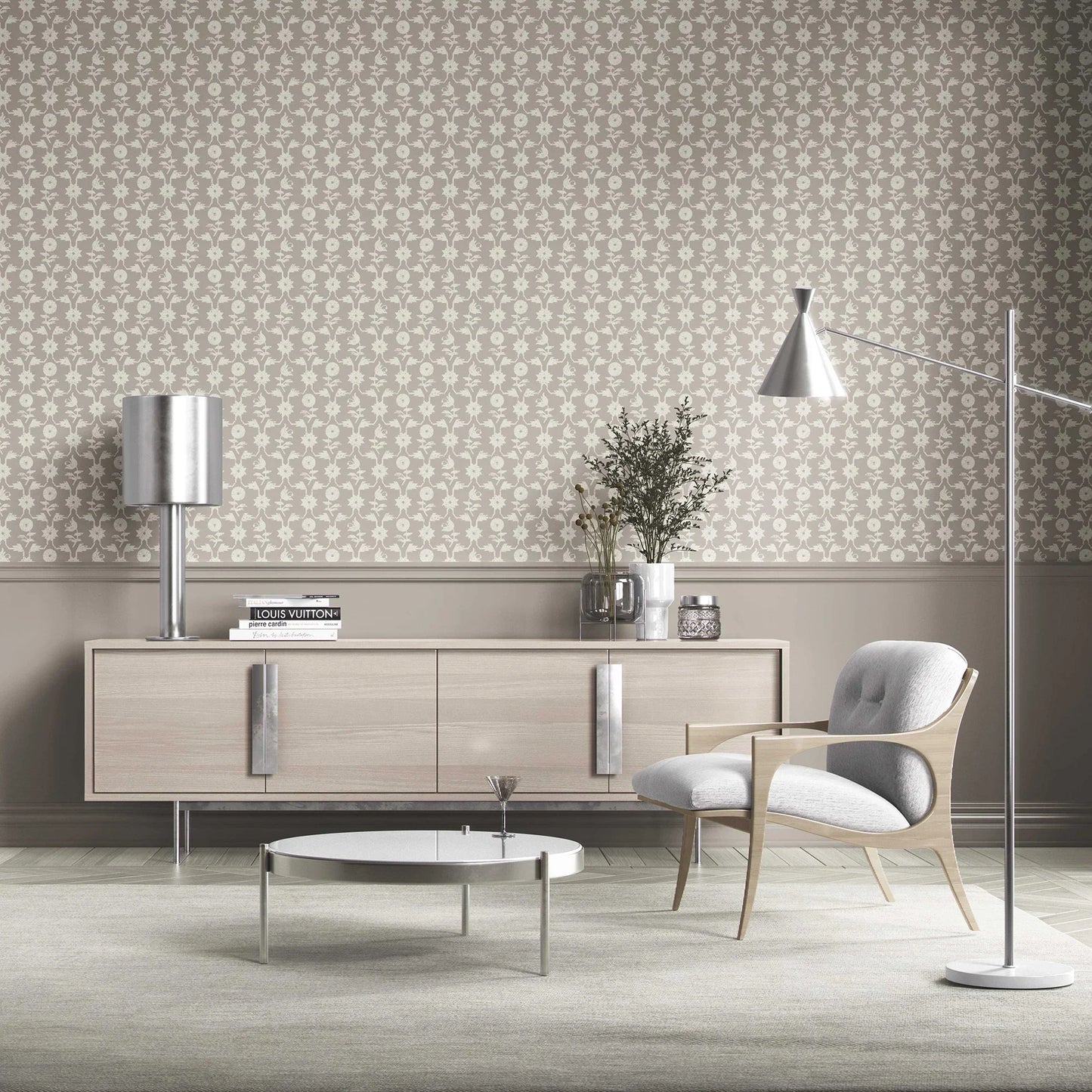 Wild Bloom Wallpaper - Smoky Taupe