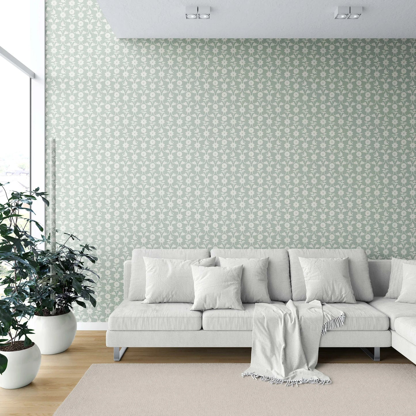 Wild Bloom Wallpaper - Minted Whisper