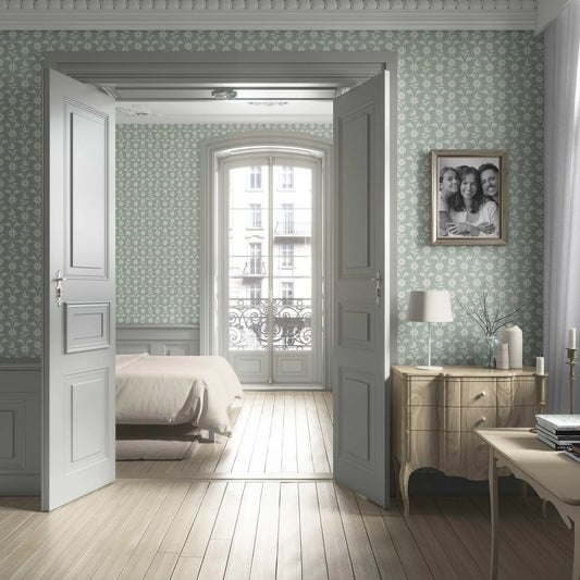 Wild Bloom Wallpaper - Minted Whisper