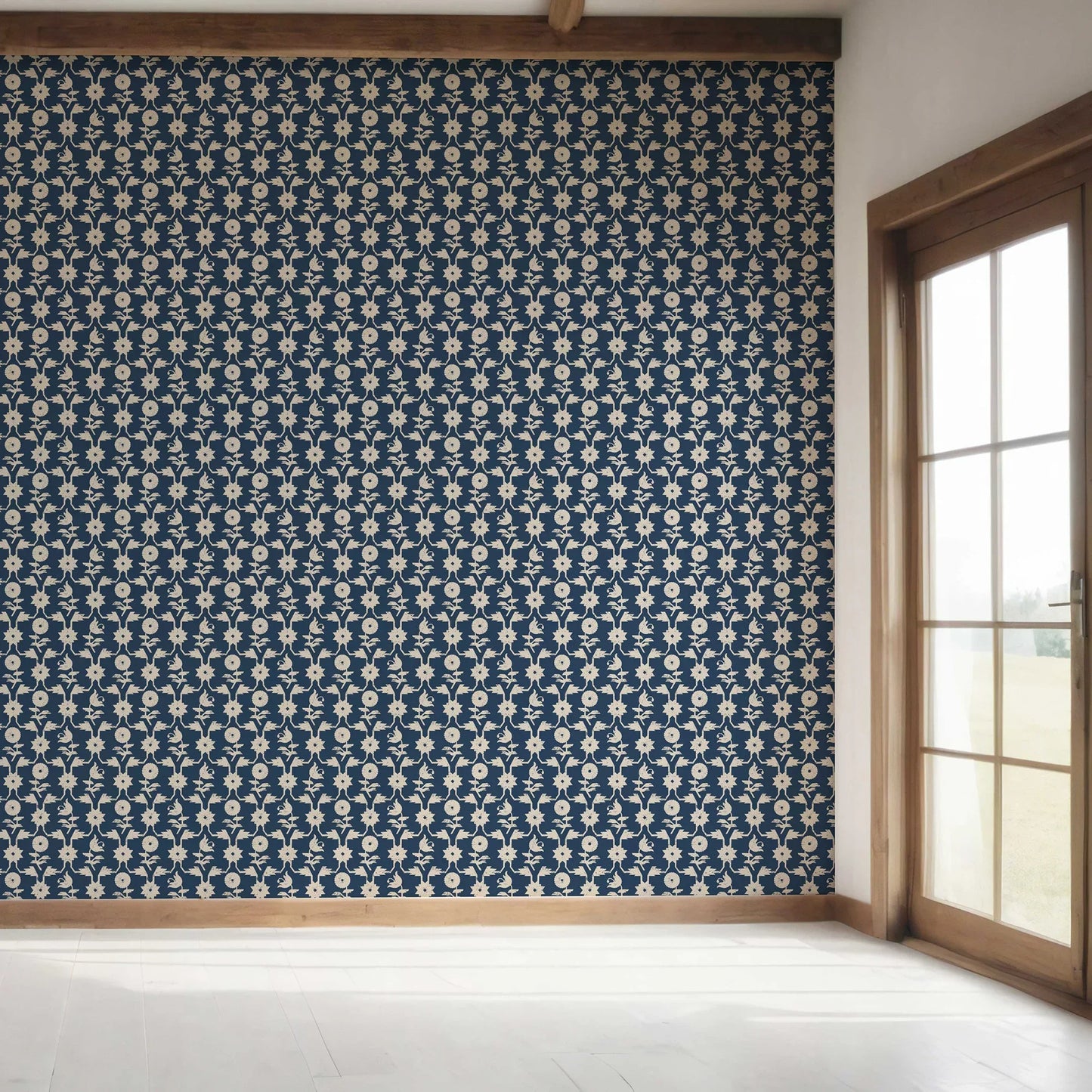 Wild Bloom Wallpaper - Indigo Canopy