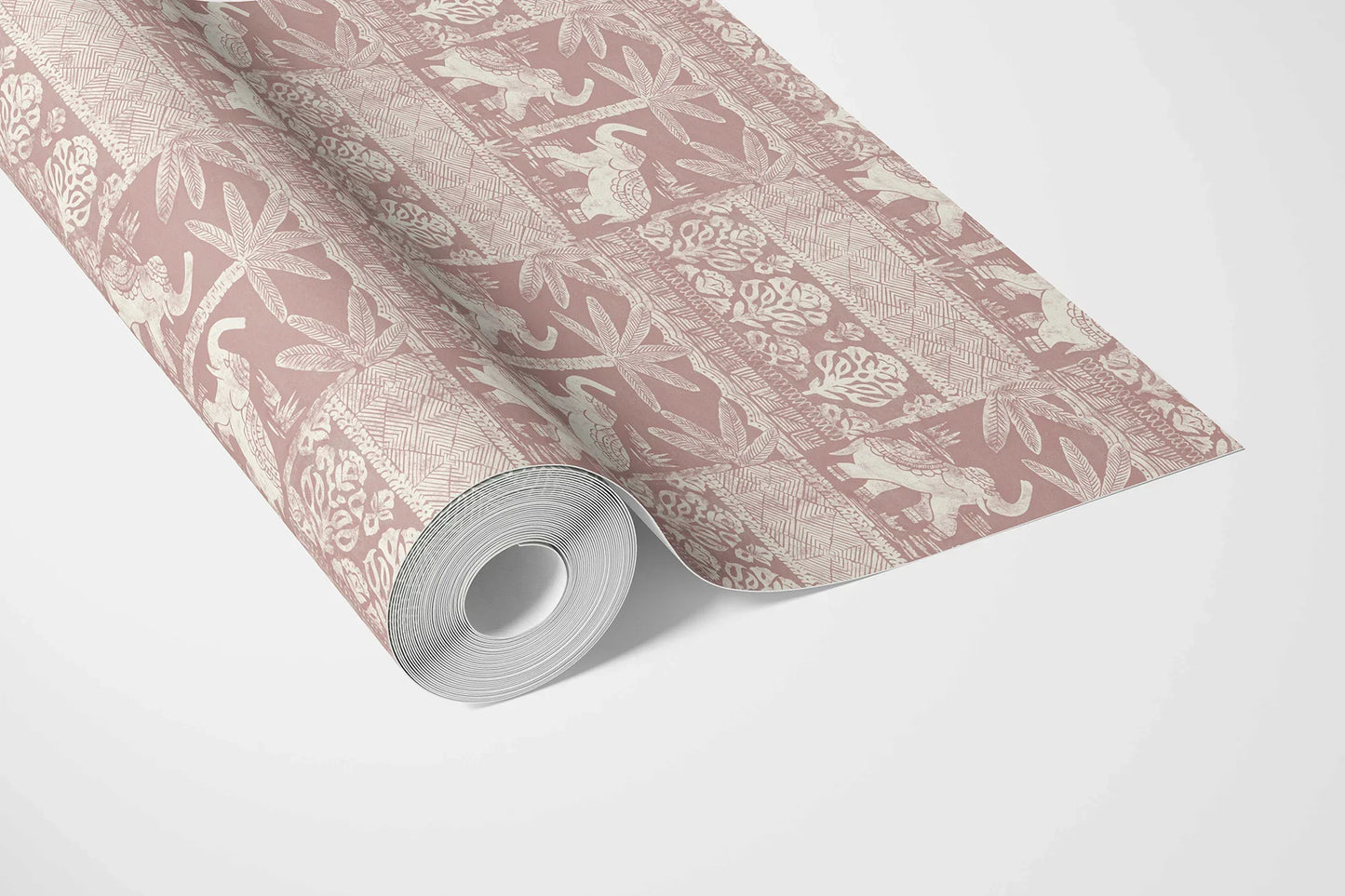 Elephant Grove Wallpaper - Blushed Mauve