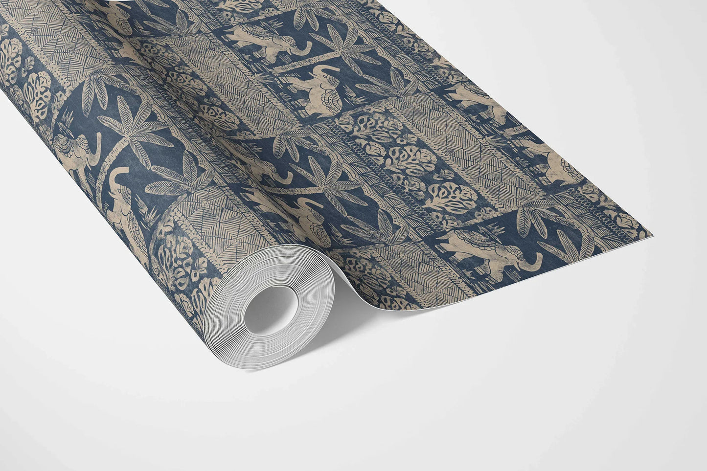 Elephant Grove Wallpaper - Indigo Earth