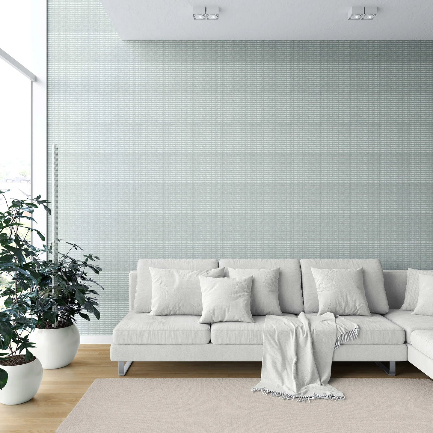 Shibori Drift Wallpaper - Coastal Fog