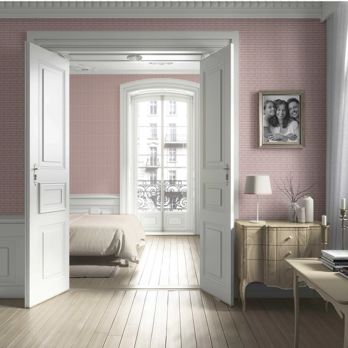Shibori Drift Wallpaper - Terracotta Blush
