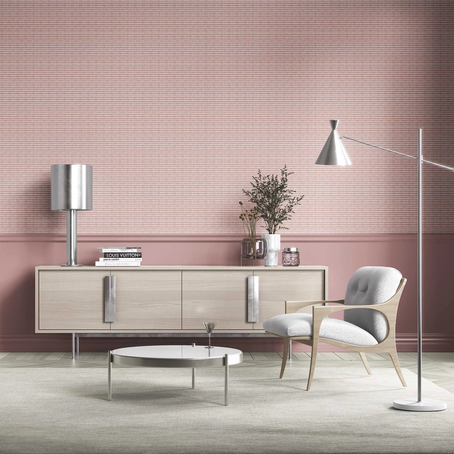 Shibori Drift Wallpaper - Terracotta Blush