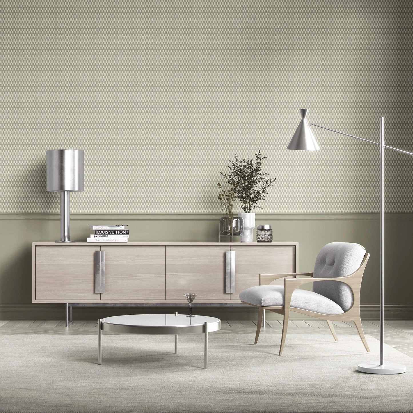 Artisan Arrows Wallpaper - Olive Walk