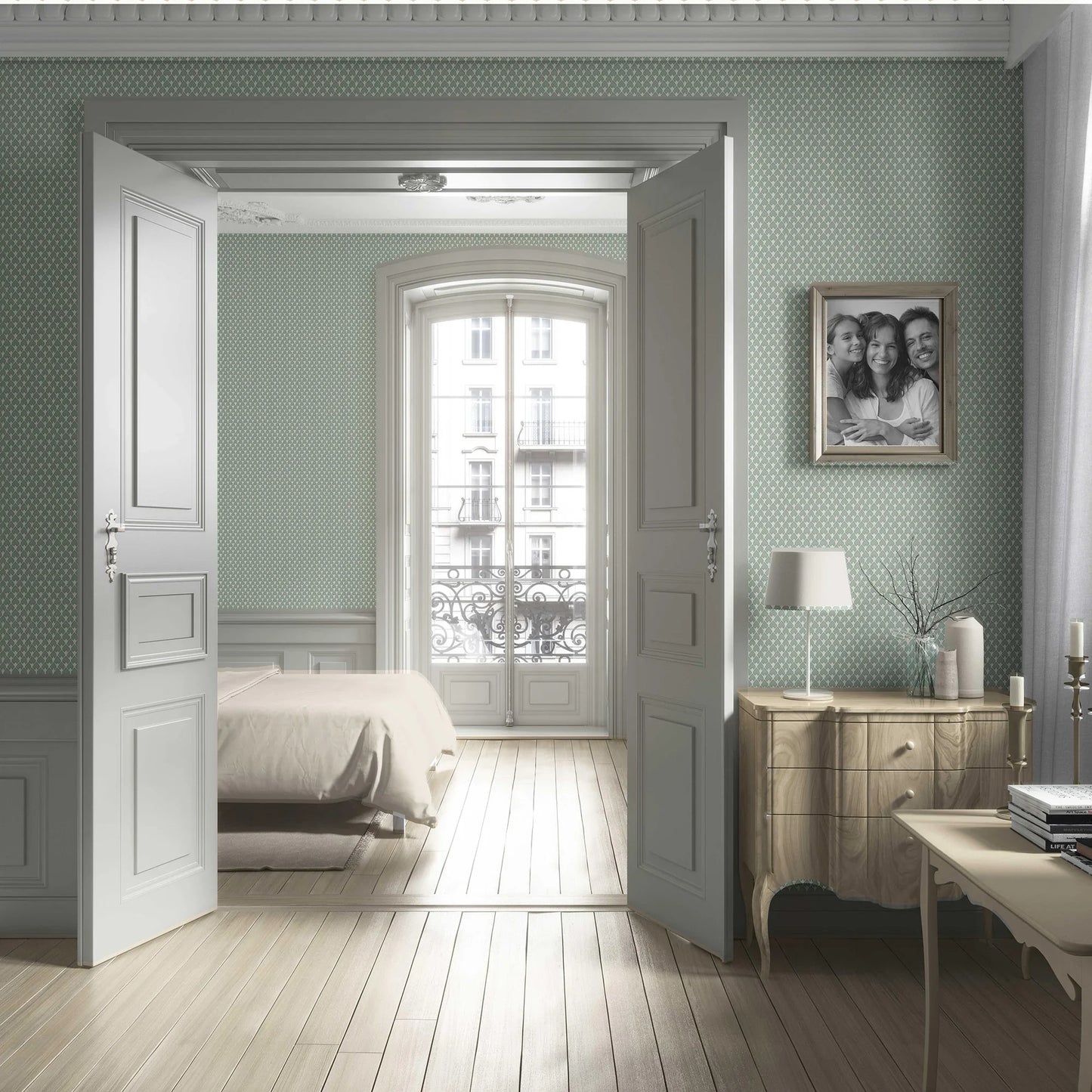 Jaipur Jaal Wallpaper - Sage Morn