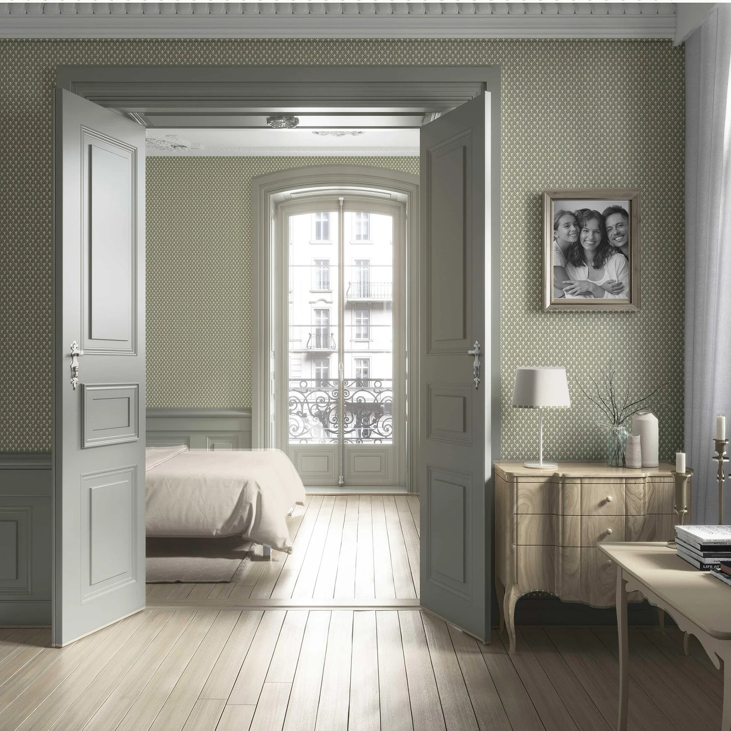Jaipur Jaal Wallpaper - Olive Walk