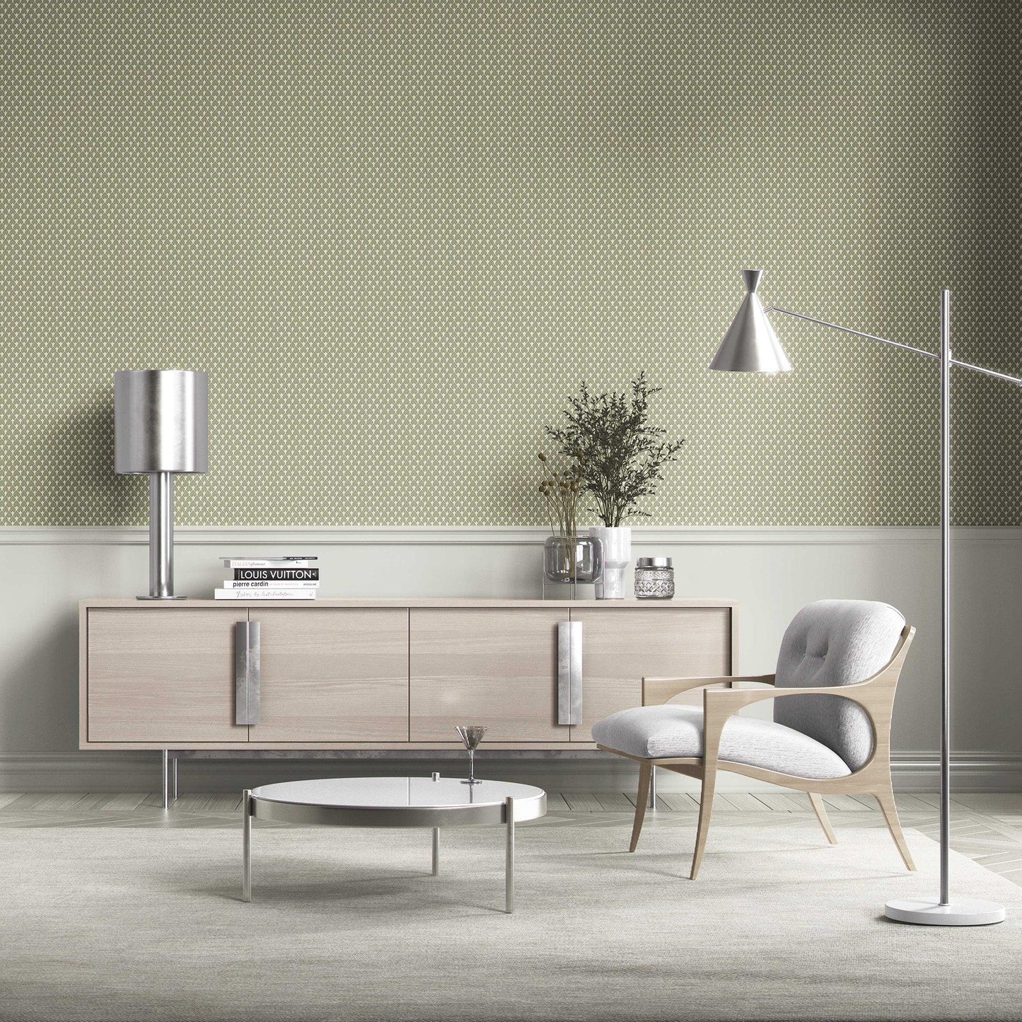 Jaipur Jaal Wallpaper - Olive Walk