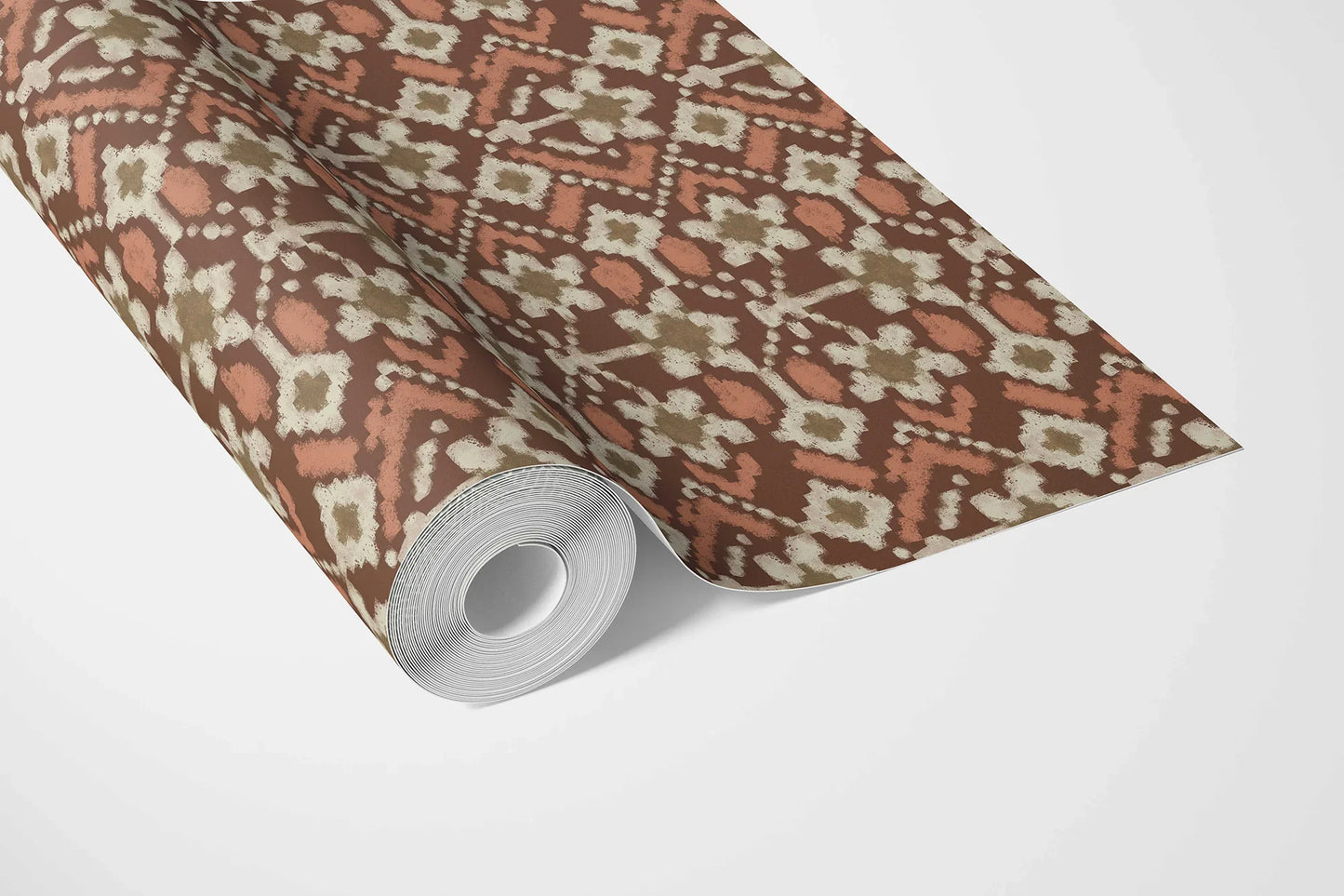 Ikat Bloom Wallpaper - Sienna Dusk