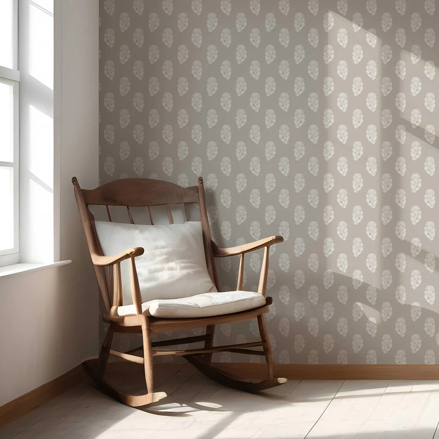 Paisley Grove Wallpaper - Taupe Bloom