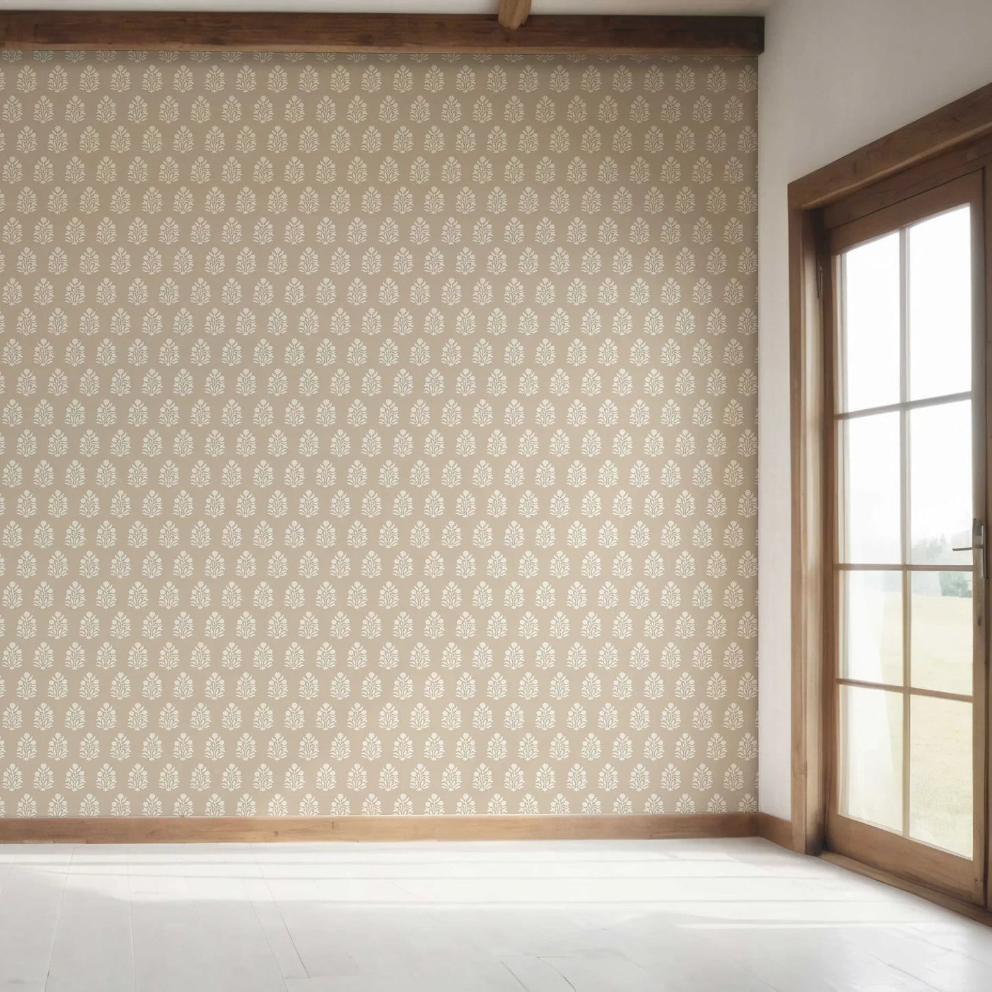 Verdant Boughs Wallpaper - Sand Biscuit
