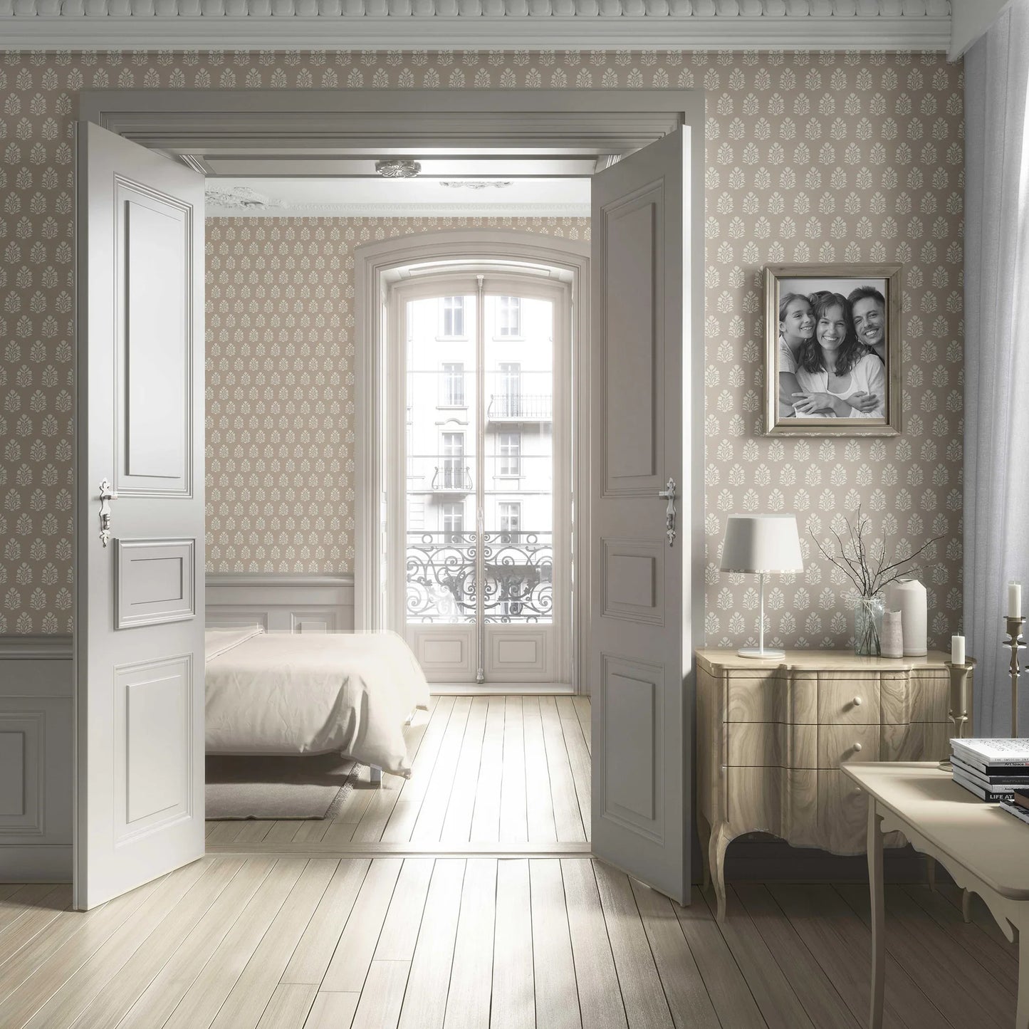 Verdant Boughs Wallpaper - Sand Biscuit
