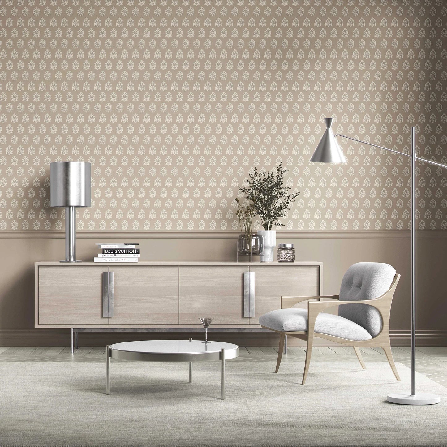 Verdant Boughs Wallpaper - Sand Biscuit