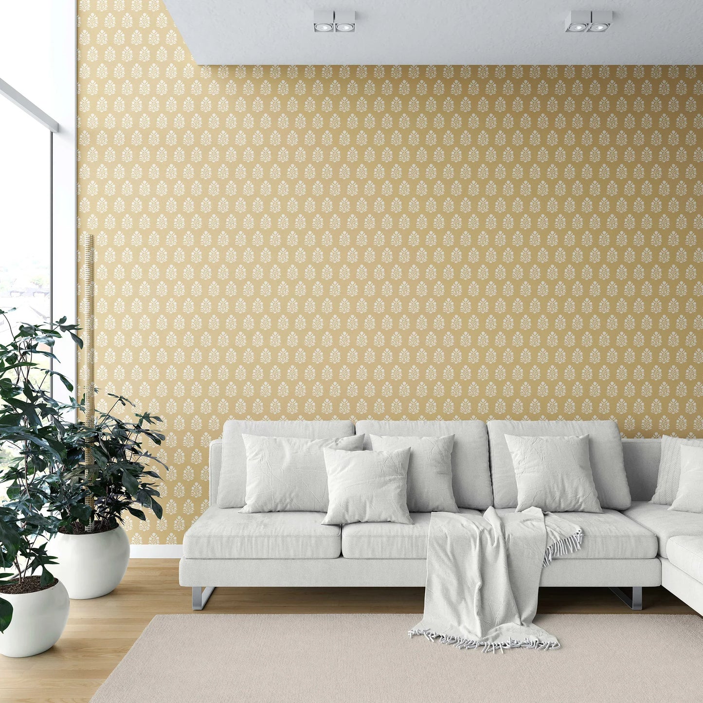 Verdant Boughs Wallpaper - Golden Barley
