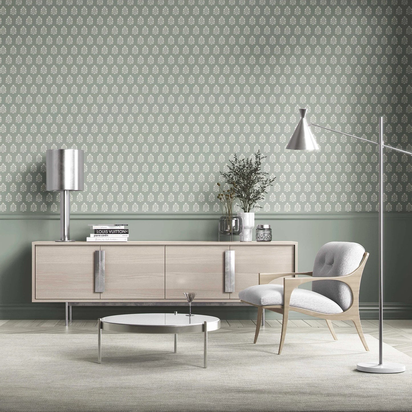 Verdant Boughs Wallpaper - Olive Mist