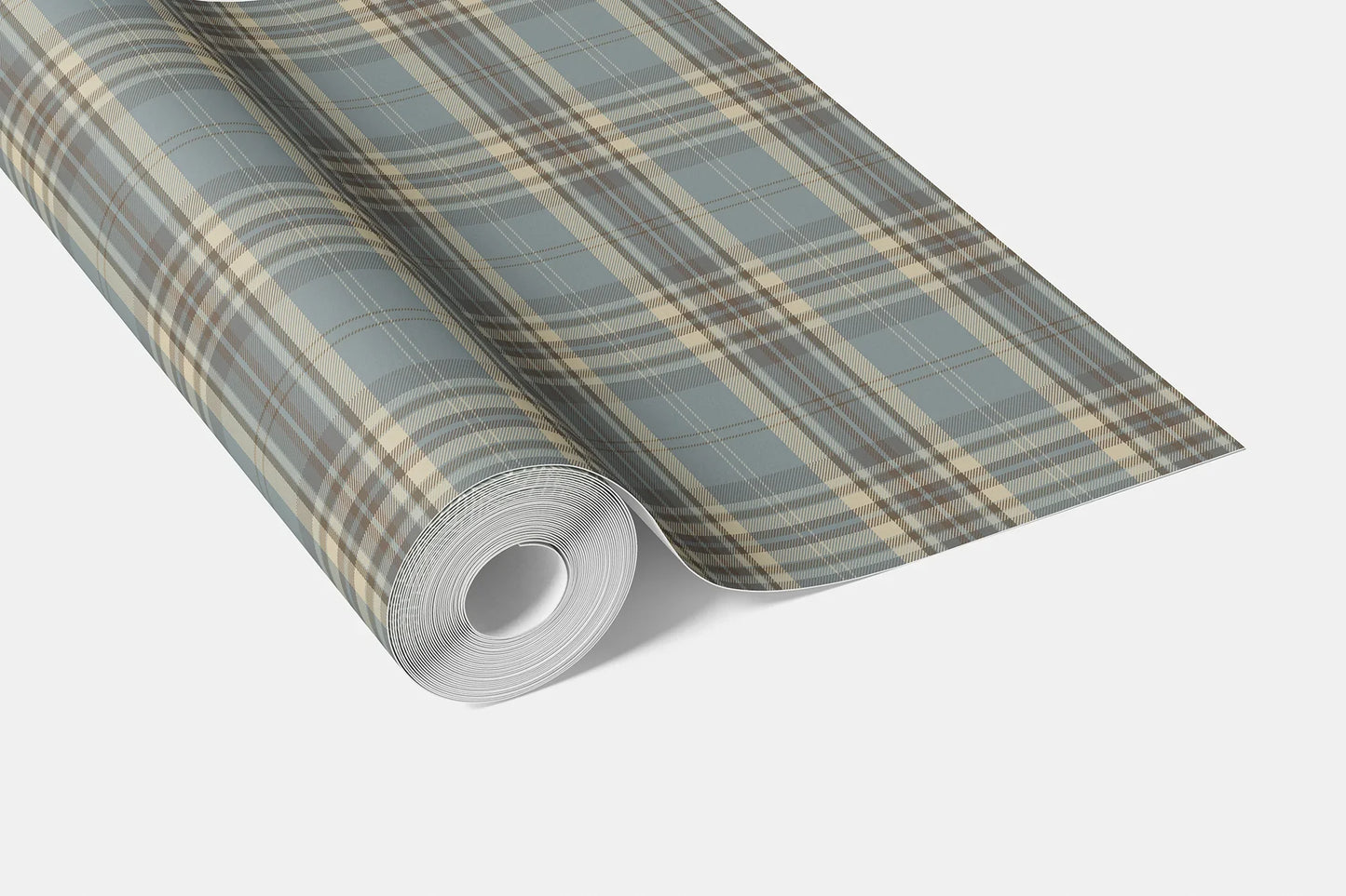 Langford Grid Wallpaper - Fogbound Slate