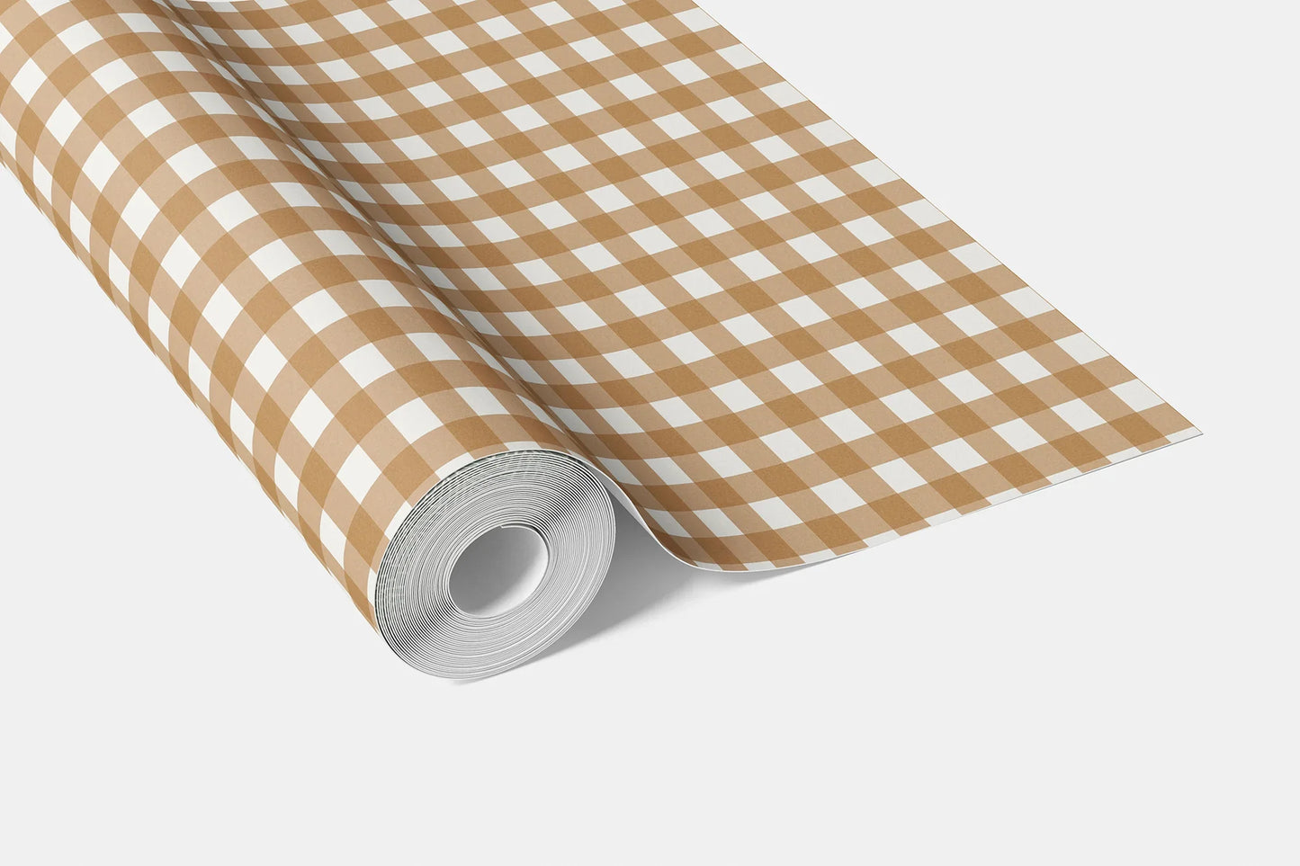 Brackenfield Check Wallpaper - Terracotta Dusk