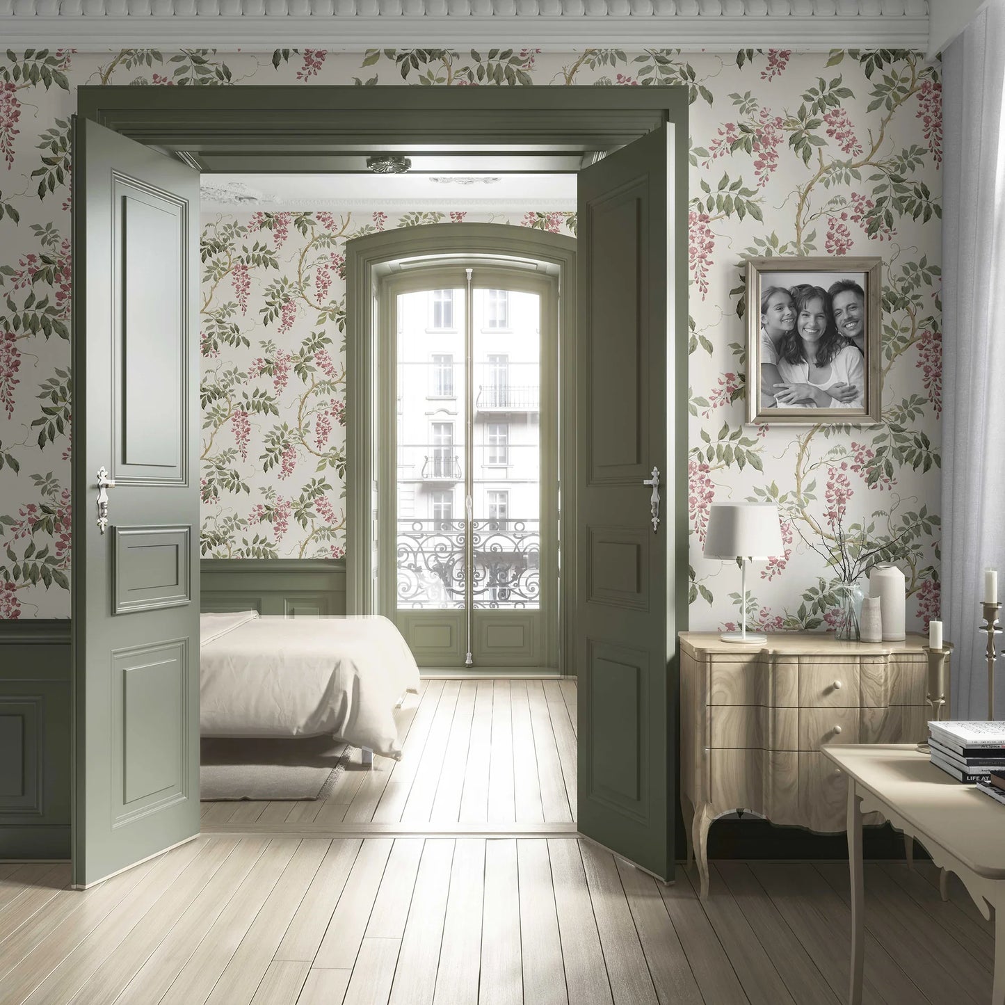 Wisterleigh Wallpaper - Rose Cascade