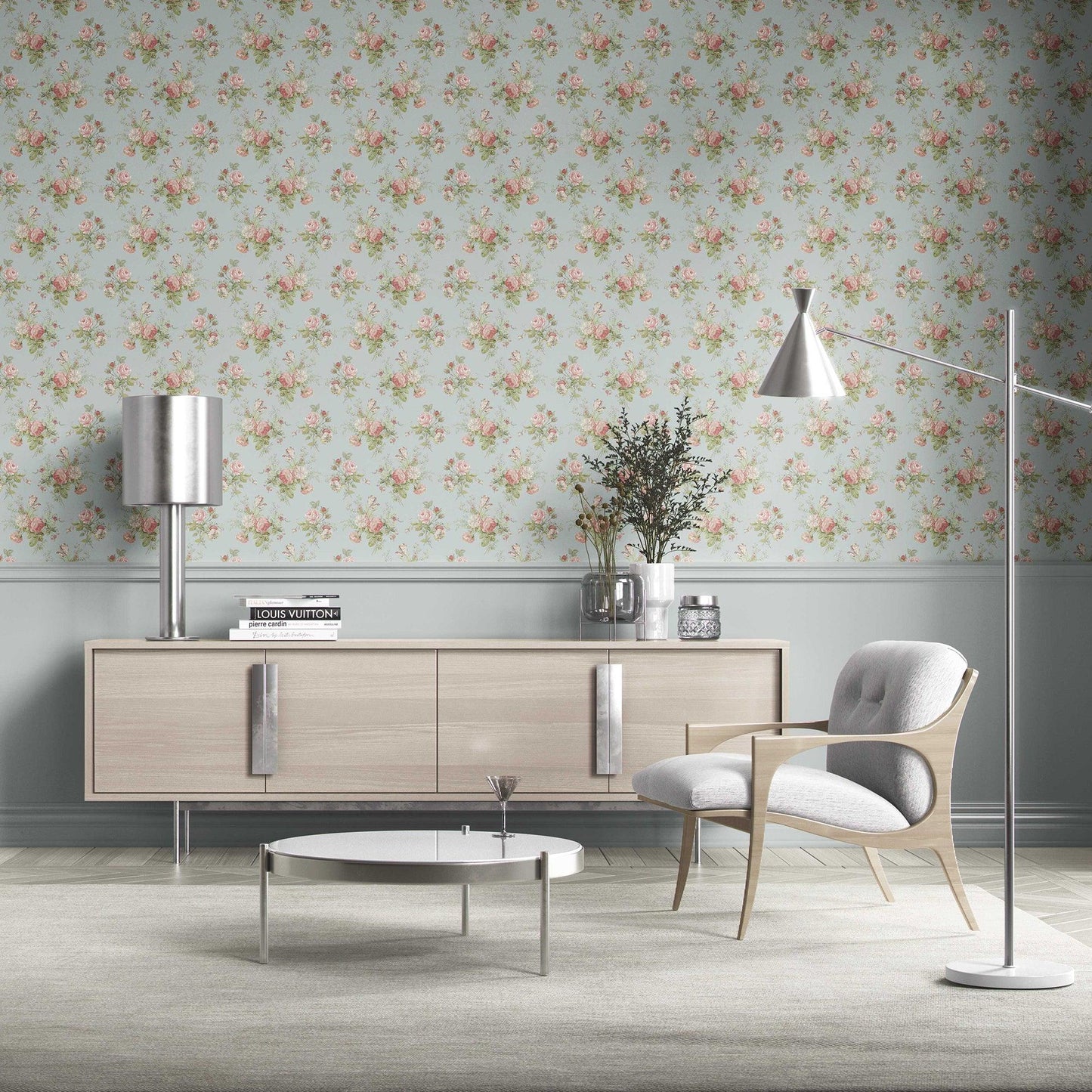 Briarcliff Wallpaper - Powder Blue Bloom