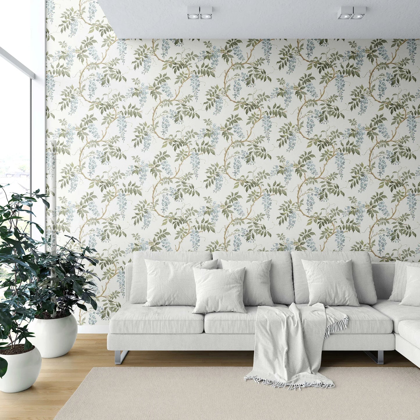 Wisterleigh Wallpaper - Sky Mist