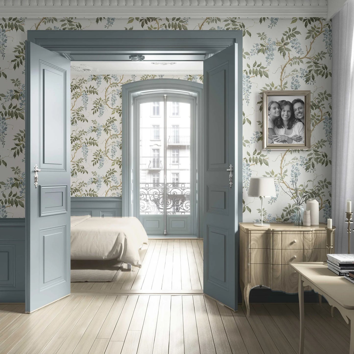 Wisterleigh Wallpaper - Sky Mist