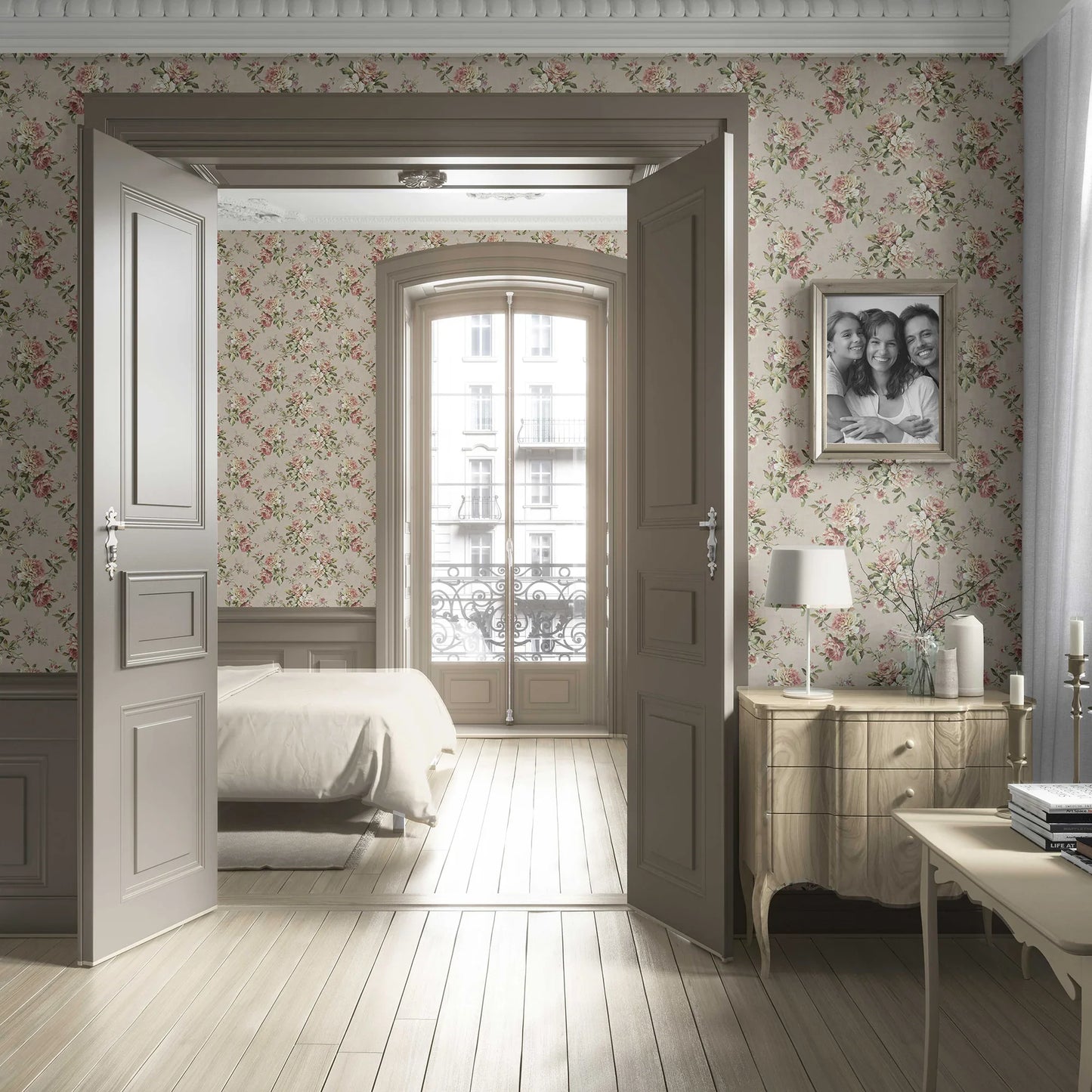Ashbourne Manor Wallpaper - Classic Linen
