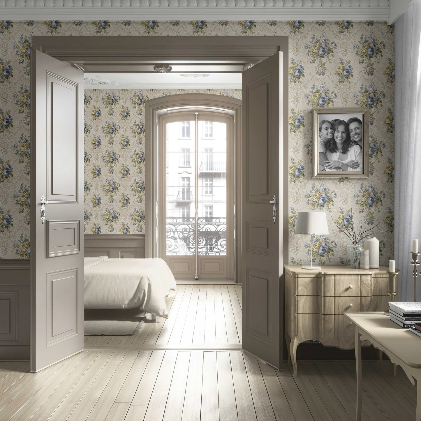 Belvoir Bloom Wallpaper - Cornflower Charm