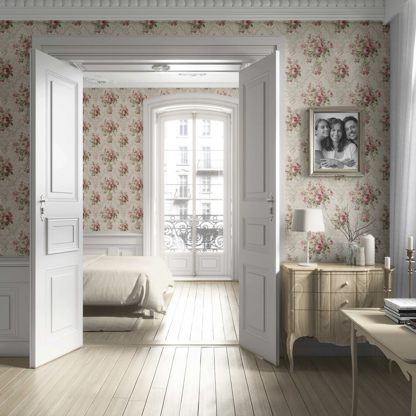 Belvoir Bloom Wallpaper - Rosewood Elegance