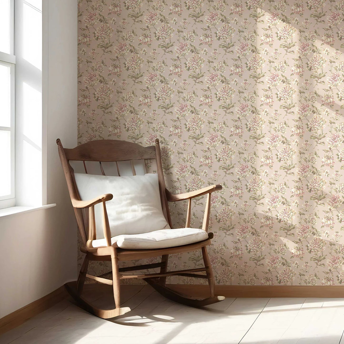 Bloomsbury Elegance Wallpaper - Rosewood Blush