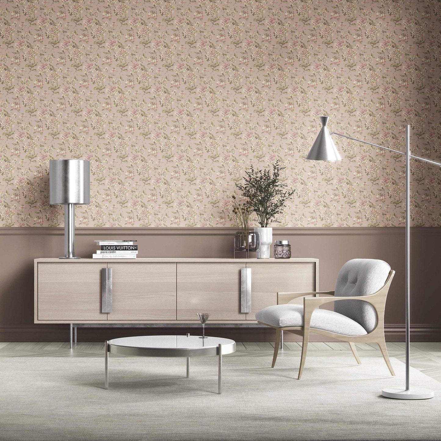 Bloomsbury Elegance Wallpaper - Rosewood Blush