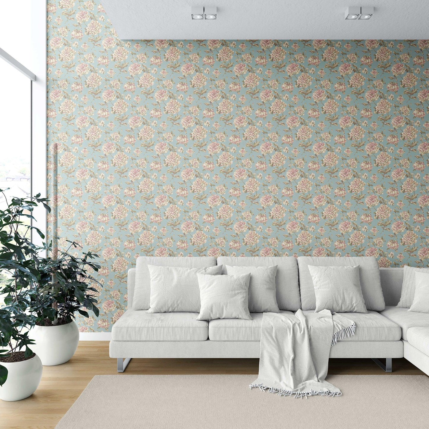 Bloomsbury Elegance Wallpaper - Vintage Teal