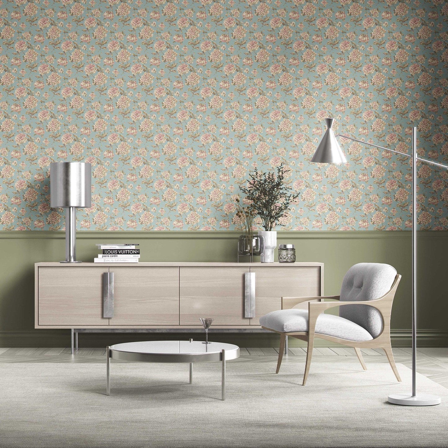 Bloomsbury Elegance Wallpaper - Vintage Teal